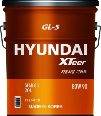 Трансмиссионное масло Hyundai XTeer Gear Oil-5 80W90 / 1121008 (20л)
