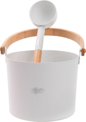 Набор для бани Doorwood Simple White шайка 5л + черпак 42см / DW03266 (бамбук)