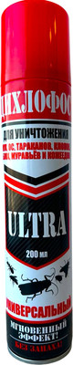 Аэрозоль от насекомых Аэро-Про Дихлофос Ultra (200мл)