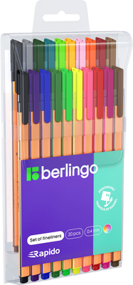 Набор капиллярных ручек Berlingo Rapido / CK_40020 (20цв)