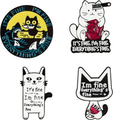 Набор значков Meshu Everythings fine / MS_60349 (4шт)