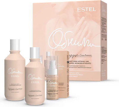 Набор косметики для волос Estel Сердце сияния Шампунь 300мл+Кондицицонер 250мл+Масло 50мл