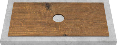 Столешница для тумбы в ванную ЗОВ CLDSP18A595458C1 (аттик)