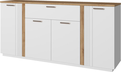 Тумба Anrex Mateo 4D1S (белый/дуб наварра)