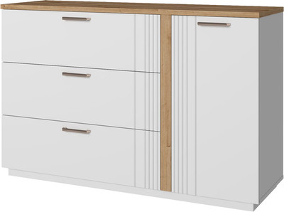 Тумба Anrex Mateo 1D3S (белый/дуб наварра)