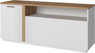 Тумба Anrex Mateo RTV 2DN (белый/дуб наварра)