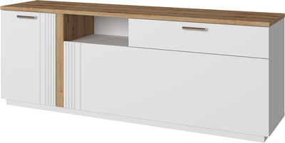 Тумба Anrex Mateo RTV 2D1SN (белый/дуб наварра)