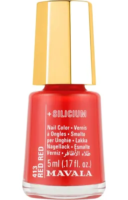 Лак для ногтей Mavala с кремнием тон 413 Red Red (5мл)