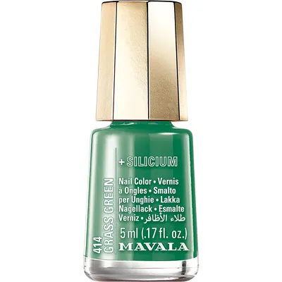Лак для ногтей Mavala с кремнием тон 414 Grass Green (5мл)