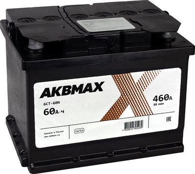 Автомобильный аккумулятор AKBMAX L 60L L2 (60 А/ч)