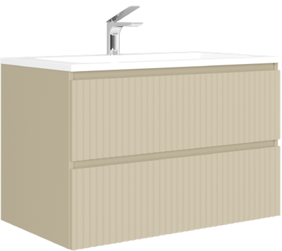 Тумба под умывальник Raval Coste 80 / Cst.01.80/P/BRS/RL (подвесная)