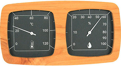 Термогигрометр для бани 212F TH-28 (термированная ольха)