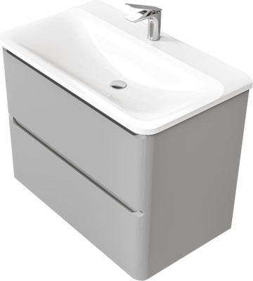 Тумба под умывальник Raval Welto 80 / Wel.01.80.2/P/GRS/RL (подвесная)