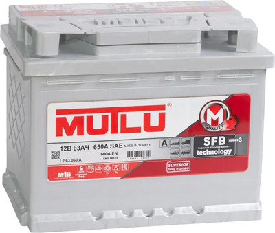 Автомобильный аккумулятор Mutlu R + Mega Calcium 63R L2 (63 А/ч)