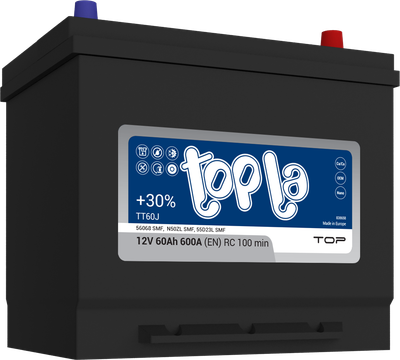 Автомобильный аккумулятор Topla R+ Top 60R D23 нижний (60 А/ч)