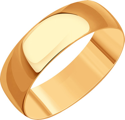 Кольцо обручальное из красного золота 7 КАРАТ П7302-005К145 (р.17.5)