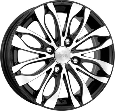 Литой диск K&K Kanzashi (KC628-mb) 14x5.5" 4x108мм DIA 65.1мм ET 16мм (Алмаз черный)