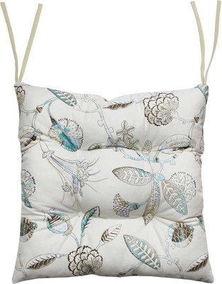 Подушка на стул MATEX Homely. Бирюзовые Листочки / 31-475 (бирюзовый/бежевый)