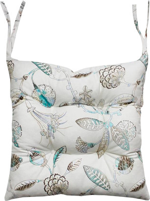 Подушка на стул MATEX Homely. Бирюзовые Листочки / 31-475 (бирюзовый/бежевый)