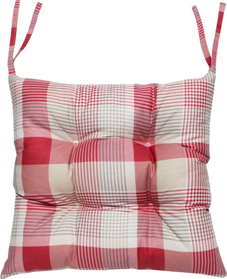 Подушка на стул MATEX Homely. Малиновые полосы / 31-482 (малиновый/бежевый)