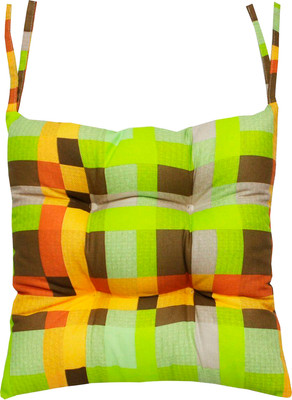 Подушка на стул MATEX Homely. Салатовая клетка / 31-543 (салатовый/бежевый)