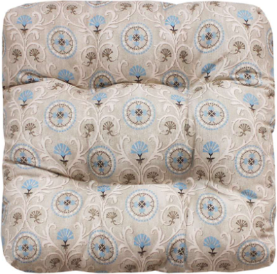 Подушка на стул MATEX Printed. Васильки / 43-935 (серый/голубой)