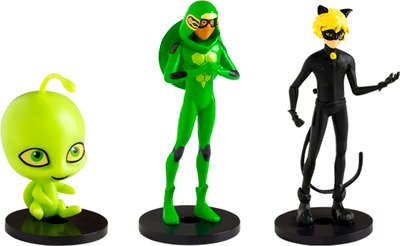 Набор фигурок коллекционных Miraculous Леди Баг и Супер Кот. Вайзз, Суперкот, Карапас / MLB2021-D