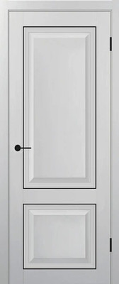 Дверь межкомнатная Contur KX 72 ДГ 60x200 (белый полипропилен/молдинг черный)