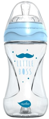 Бутылочка для кормления Nuvita Антиколиковая Glass Collection 6033 / NU-ALMB1040 (240мл, голубой)