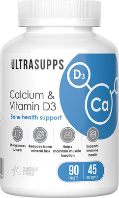 Витаминно-минеральный комплекс Ultrasupps Кальций и Витамин D3 (90 таблеток)