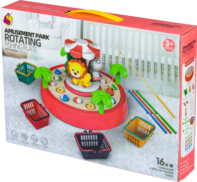 Развивающий игровой набор Solmax&Kids Рыбалка Парк аттракционов / HW99222 (коралловый)