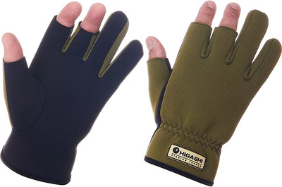 Перчатки для охоты и рыбалки Higashi Antey 3F Olive L / 05914_433