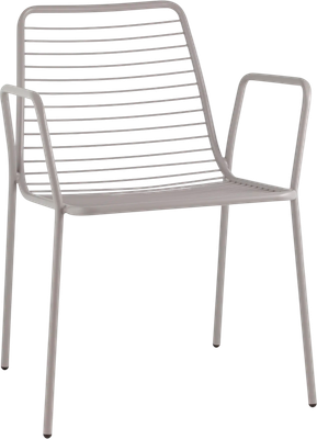 Стул садовый Stool Group Дели с подлокотниками / LV-107-7036 (металл серый)