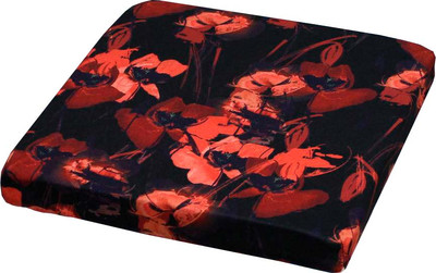 Подушка на стул MATEX Cuadro concept. Маки на черном / 33-394 (черный/красный)