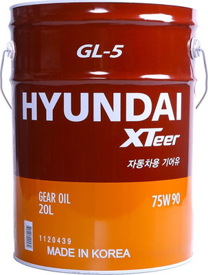 Трансмиссионное масло Hyundai XTeer Gear Oil-5 75W90 GL-5 / 1120439 (20л)