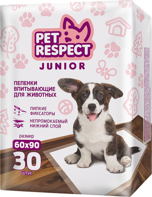 Одноразовая пеленка для животных Pet Respect Junior 60x90 (30шт)