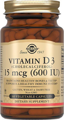 Витамин Solgar D3 600 МЕ (60 капсул)