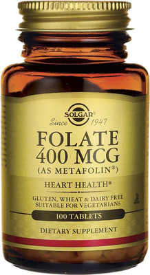 Витамин Solgar Фолат 400 мкг Метафолин (100 таблеток)