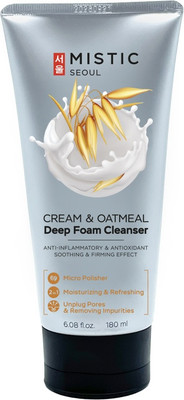 Пенка для умывания Mistic Cream & Oatmeal Deep Foam Глубокоочищающая (180мл)