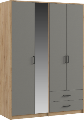 Шкаф Genesis Мебель Svetlana Loft 4 двери (дуб золотой/серый)
