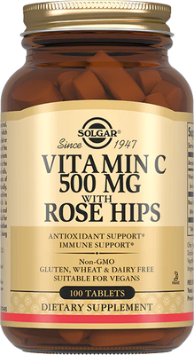 Пищевая добавка Solgar С и шиповник (100 таблеток)