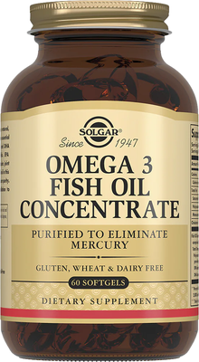 Жирные кислоты Solgar Концентрат рыбьего жира Омега-3 (60 капсул)