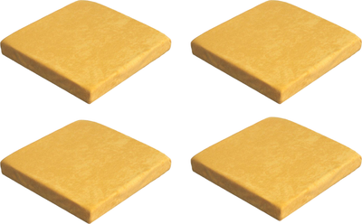Комплект подушек на стул MATEX Velours Cuadro / 46-714 (горчичный)