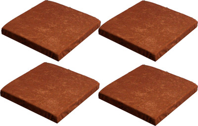 Комплект подушек на стул MATEX Velours Cuadro / 46-851 (красно-коричнев)