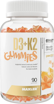 Мультивитаминный комплекс Maxler D3K2 Гаммиз со вкусом апельсина (90 таблеток)