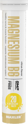 Витаминно-минеральный комплекс Maxler Магний В6 со вкусом цитруса (20 таблеток)