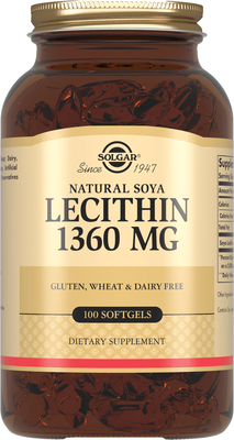 Пищевая добавка Solgar Натуральный соевый лецитин (100 капсул)
