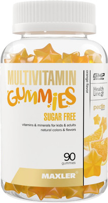 Витаминно-минеральный комплекс Maxler Мультивитамин гаммиз шугар фри со вкусом апельсина (90 таблеток)