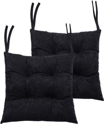 Комплект подушек на стул MATEX Velours / 47-407 (черный)