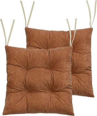 Комплект подушек на стул MATEX Velours / 47-483 (красно-коричневый)